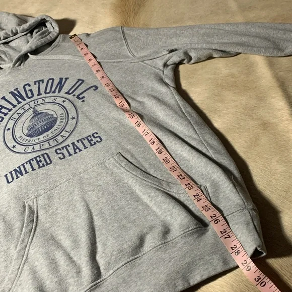 Mens WASHINGTON D.C. United States Nations Capital Gray HOODIE Sweatshirt - Picture 8 of 14